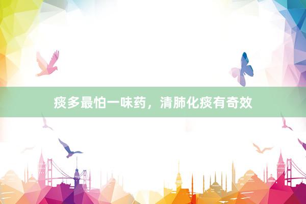 痰多最怕一味药，清肺化痰有奇效